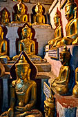 Inle Lake Myanmar. Pindaya, the famous Shwe Oo Min pagoda, a natural cave filled with thousands of gilded Buddha statues. 